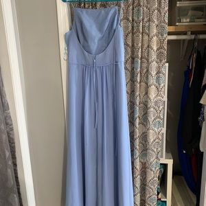 A cornflower bridesmaid dress worn once